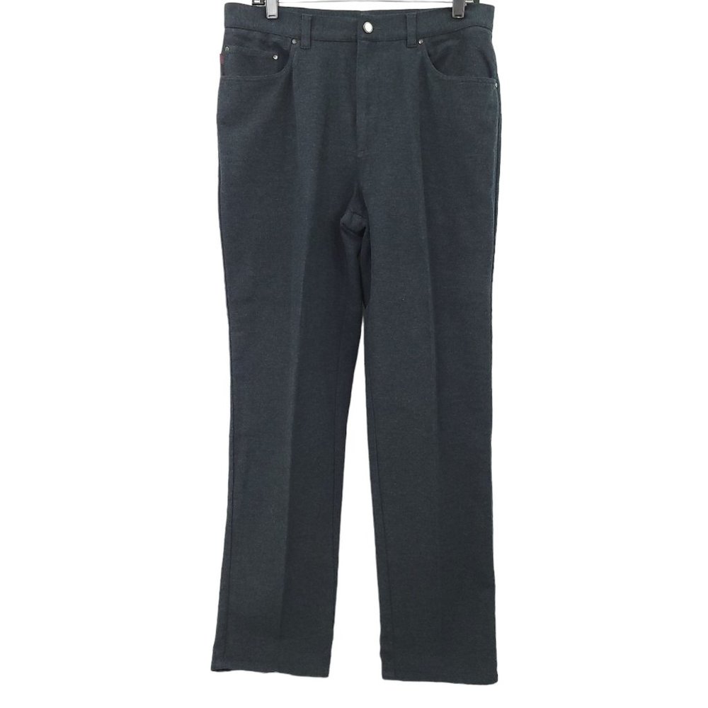 Lauren Jeans Co Ralph Lauren Winter Pants Women Size 14 Black Charcoal High Rise